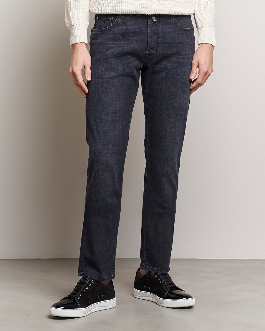 Herr | Jeans | Jacob Cohën | Bard Slim Fit Stretch Jeans Grey Black