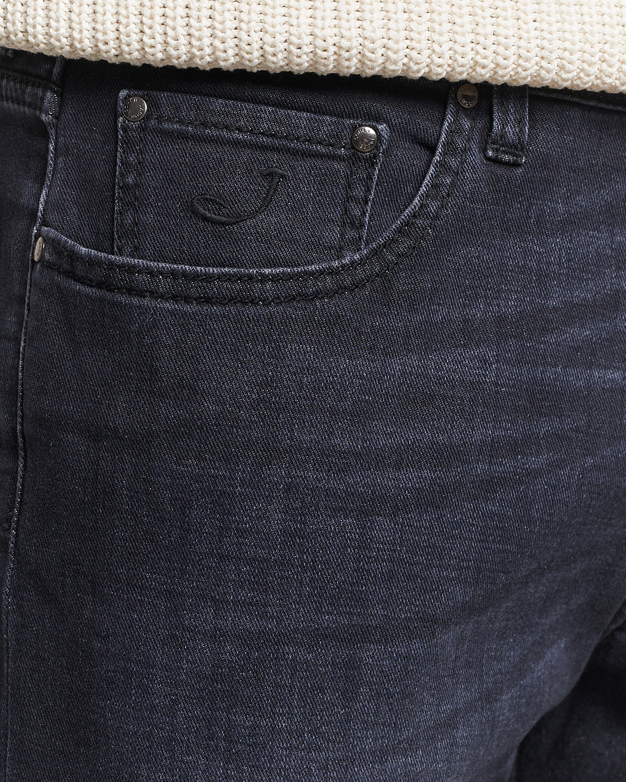 Herr | Jeans | Jacob Cohën | Bard Slim Fit Stretch Jeans Grey Black