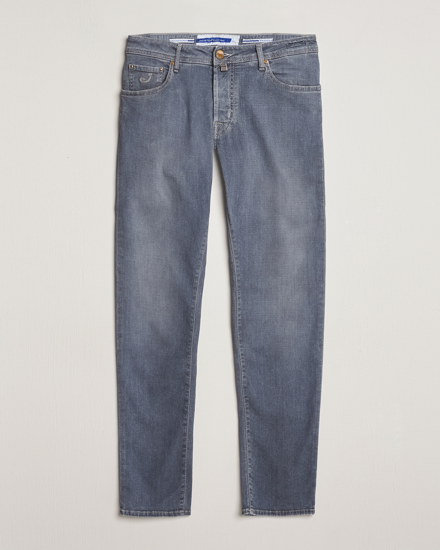 Herr | Jeans | Jacob Cohën | Nick Naples Super Slim Stretch Jeans Light Grey