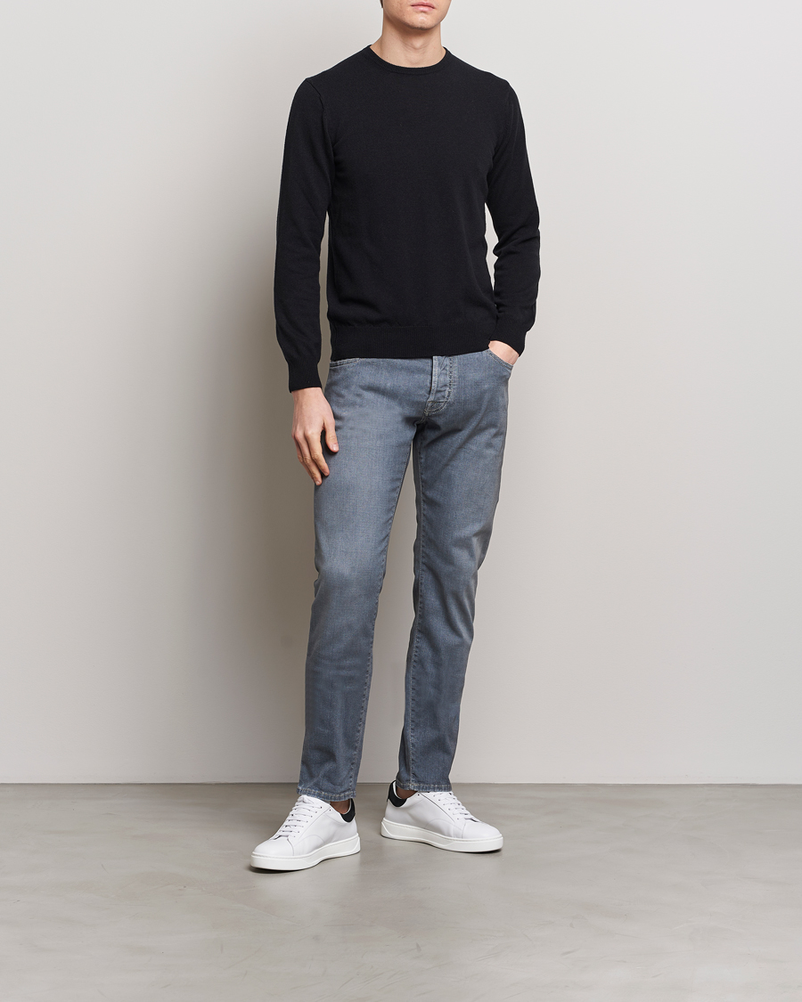 Herr | Jeans | Jacob Cohën | Nick Naples Super Slim Stretch Jeans Light Grey