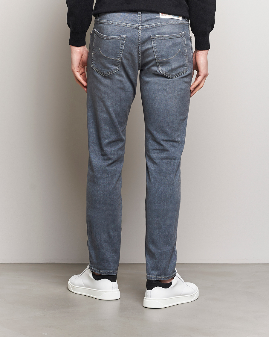 Herr | Jeans | Jacob Cohën | Nick Naples Super Slim Stretch Jeans Light Grey