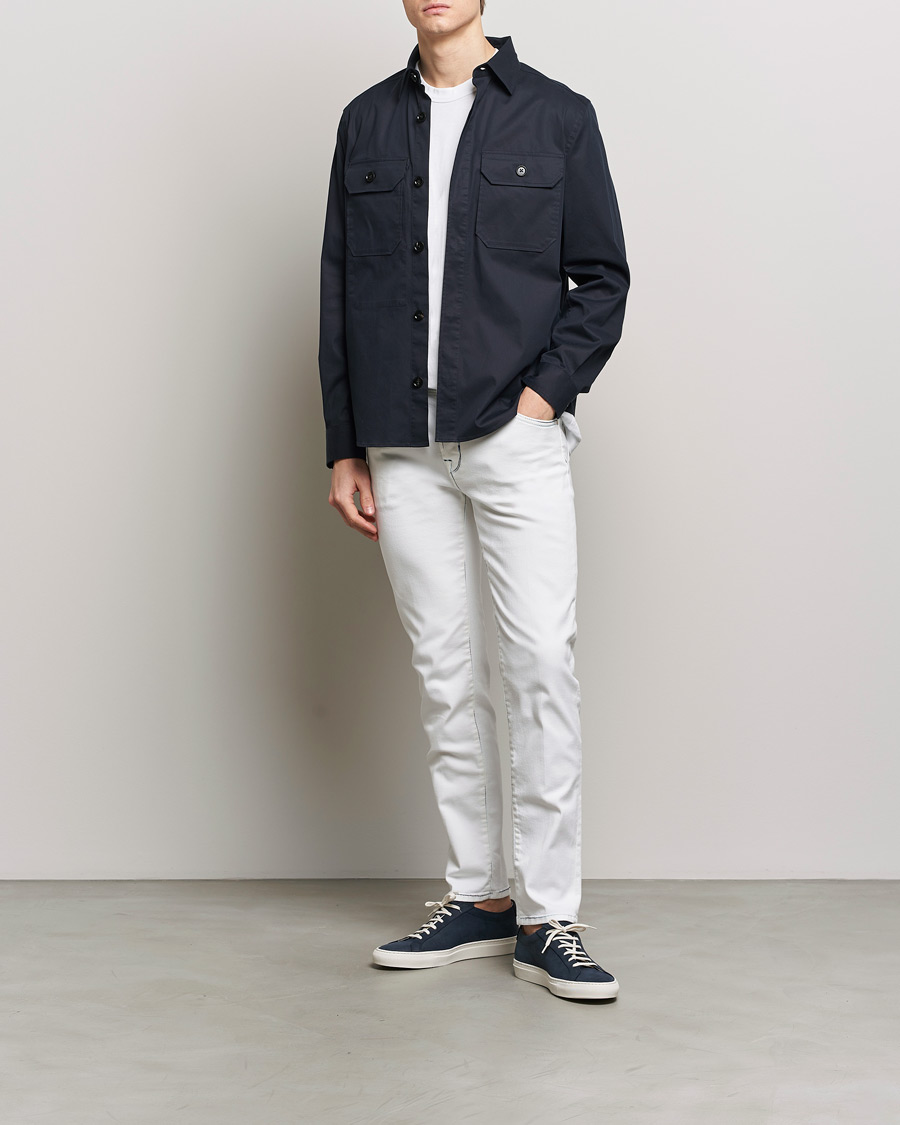 Herr | Jeans | Jacob Cohën | Scott Portofino Slim Fit Stretch Jeans White