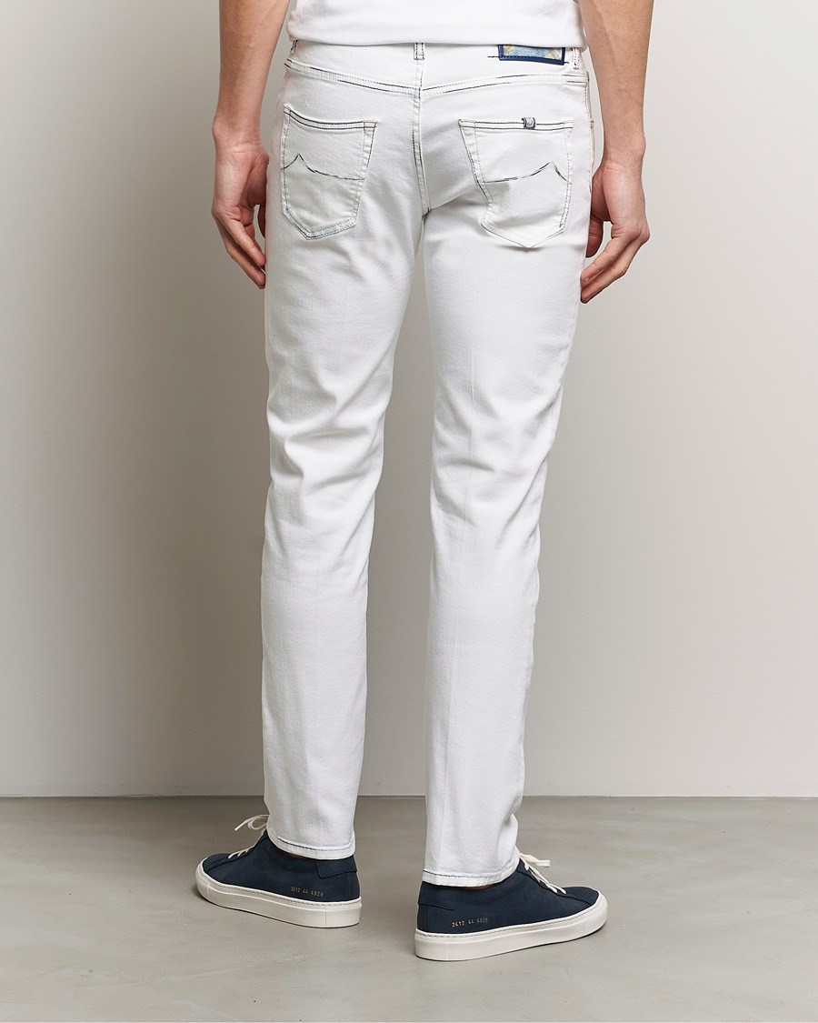 Herr | Jeans | Jacob Cohën | Scott Portofino Slim Fit Stretch Jeans White