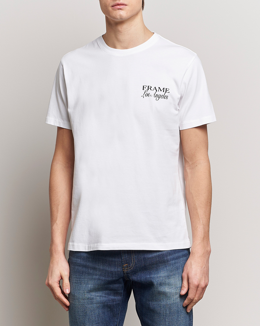 Herr | T-Shirts | FRAME | LA Logo T-Shirt White