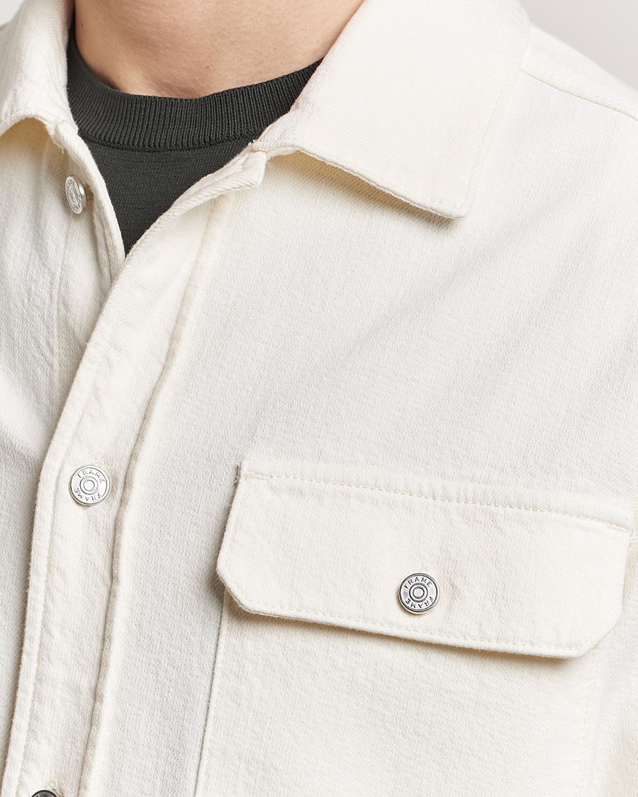 Herr | Skjortor | FRAME | Textured Terry Overshirt Off White