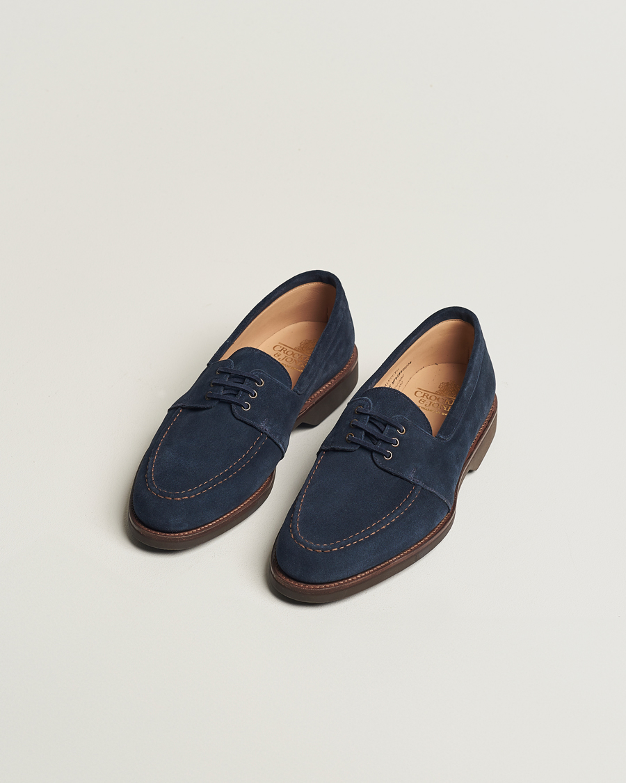 Herr | Avdelningar | Crockett & Jones | Falmouth Deck Shoes Ocean Suede