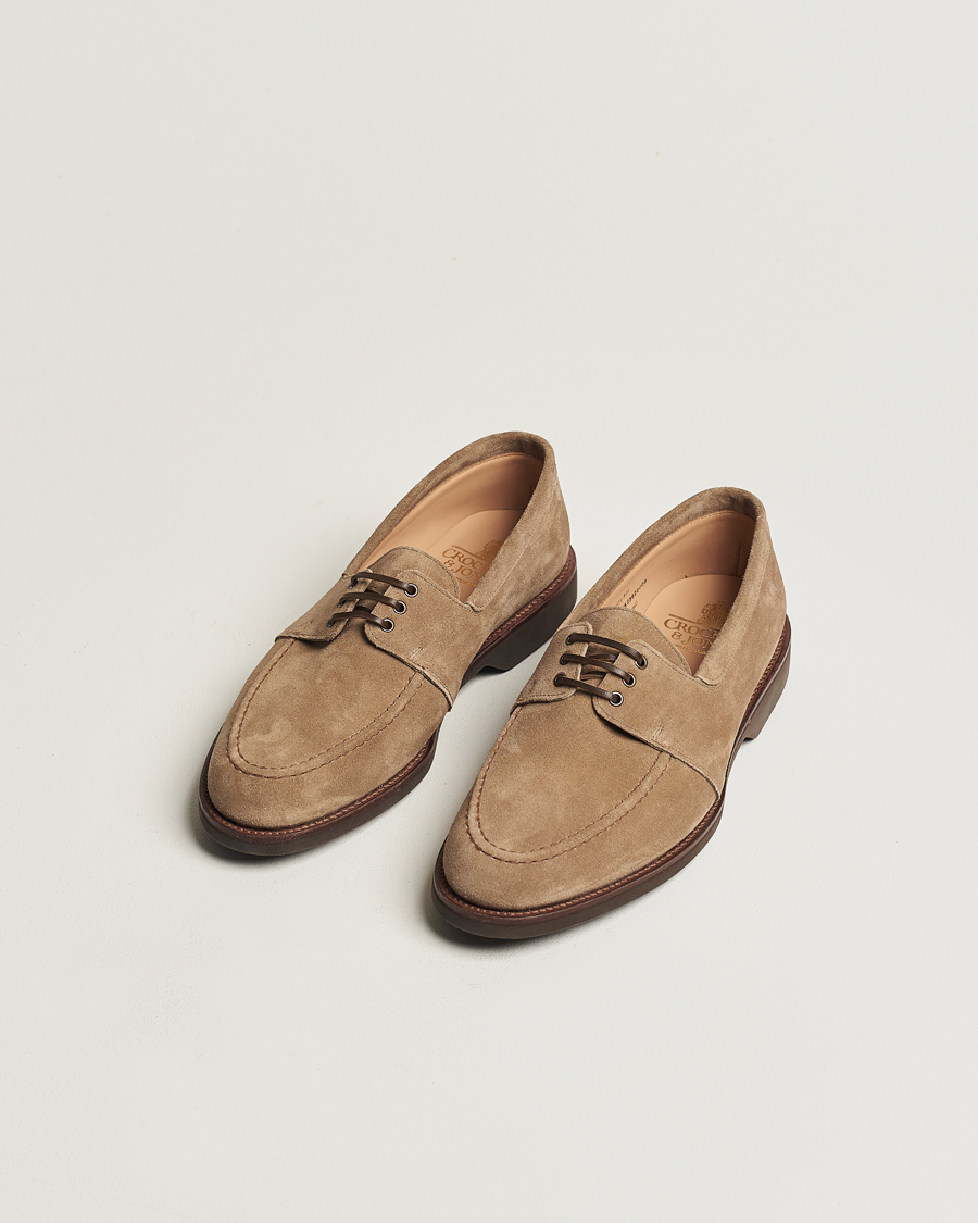 Herr | Crockett & Jones | Crockett & Jones | Falmouth Deck Shoes Khaki Suede