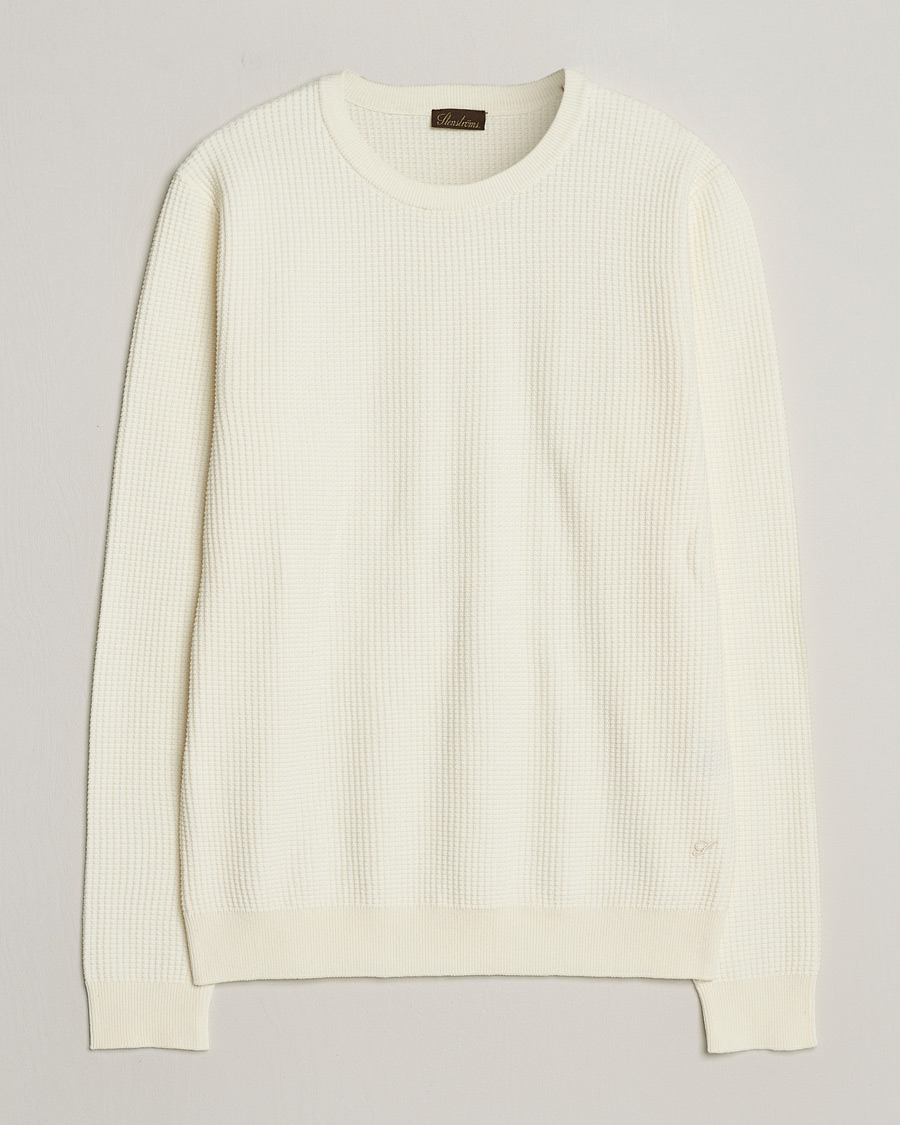 Herr | Tröjor | Stenströms | Organic Cotton Crew Neck White