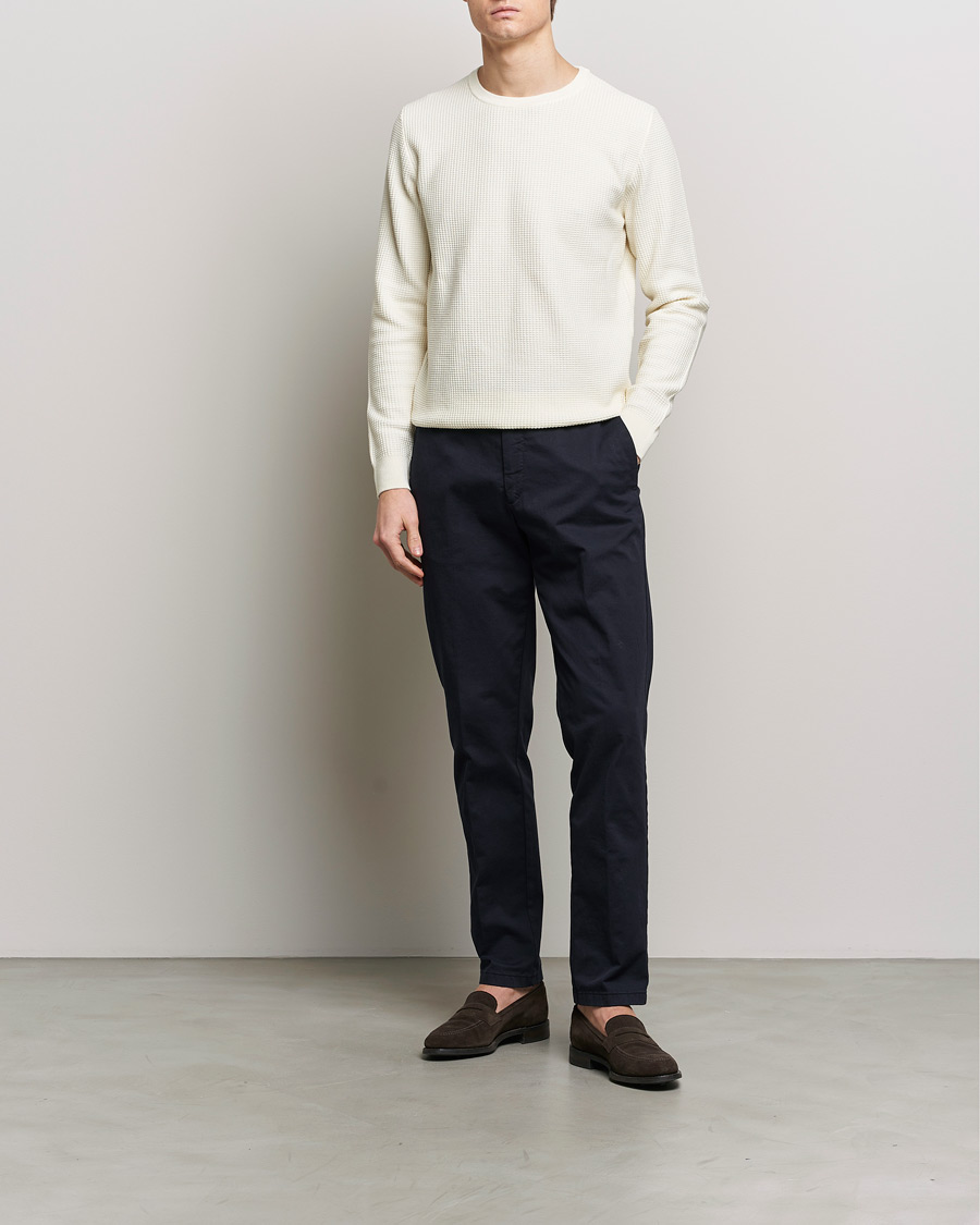 Herr | Tröjor | Stenströms | Organic Cotton Crew Neck White