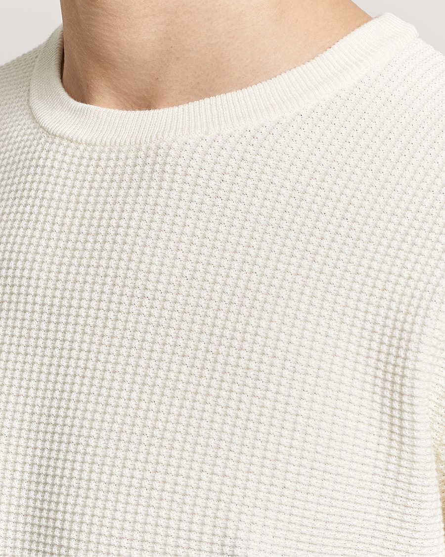 Herr | Tröjor | Stenströms | Organic Cotton Crew Neck White