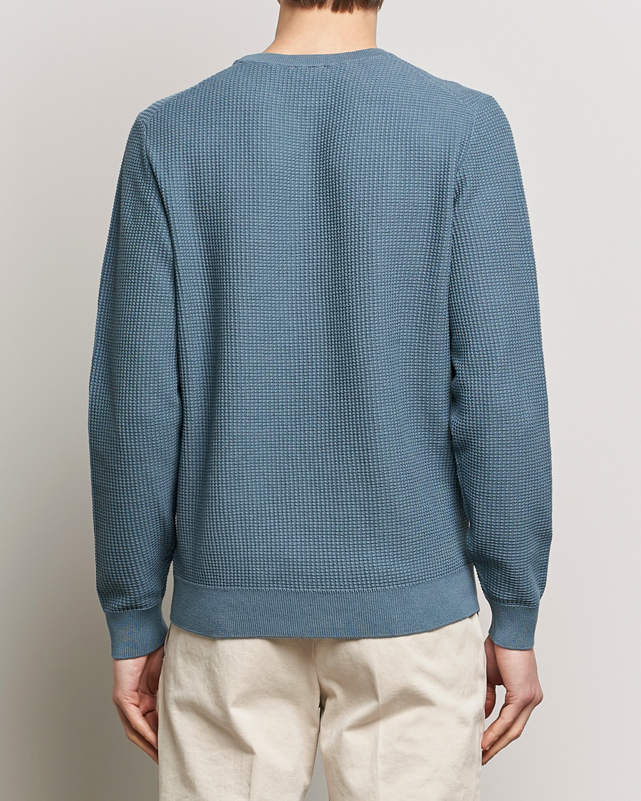Herr | Tröjor | Stenströms | Organic Cotton Crew Neck Mid Blue