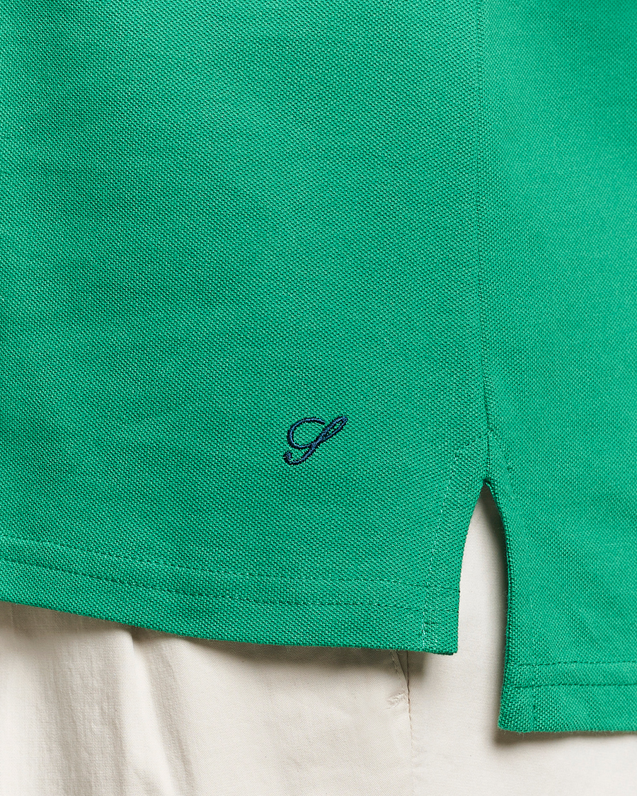 Herr | Pikéer | Stenströms | Organic Cotton Piquet Polo Shirt Green