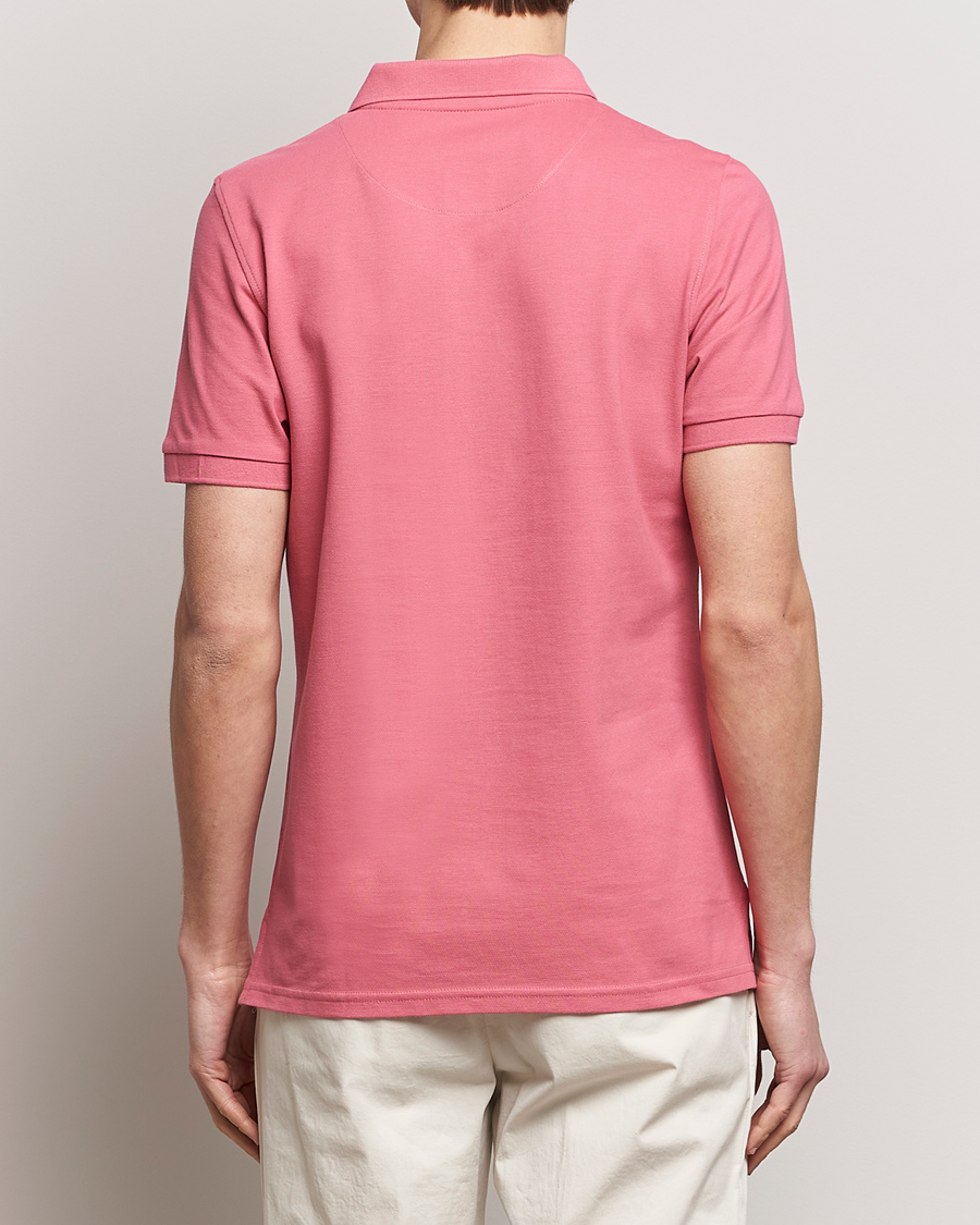 Herr | Pikéer | Stenströms | Organic Cotton Piquet Polo Shirt Rasperry