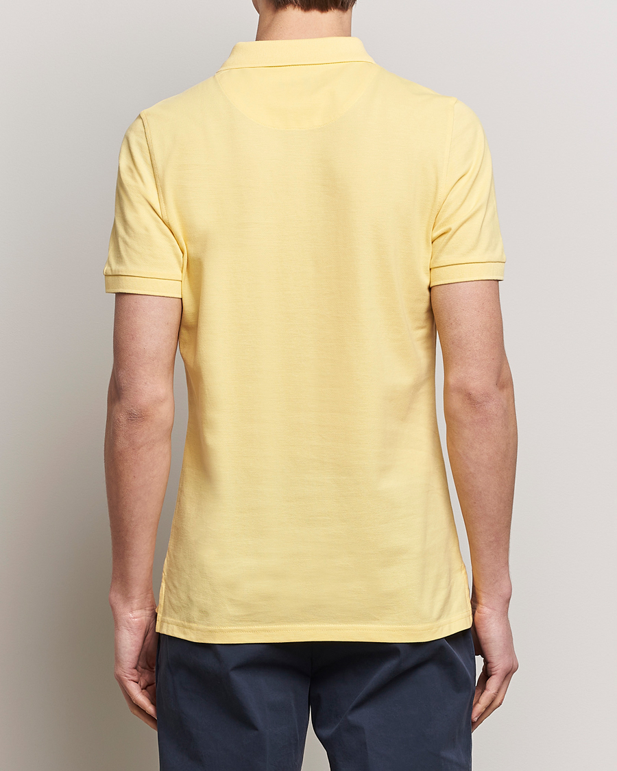 Herr | Pikéer | Stenströms | Organic Cotton Piquet Polo Shirt Yellow