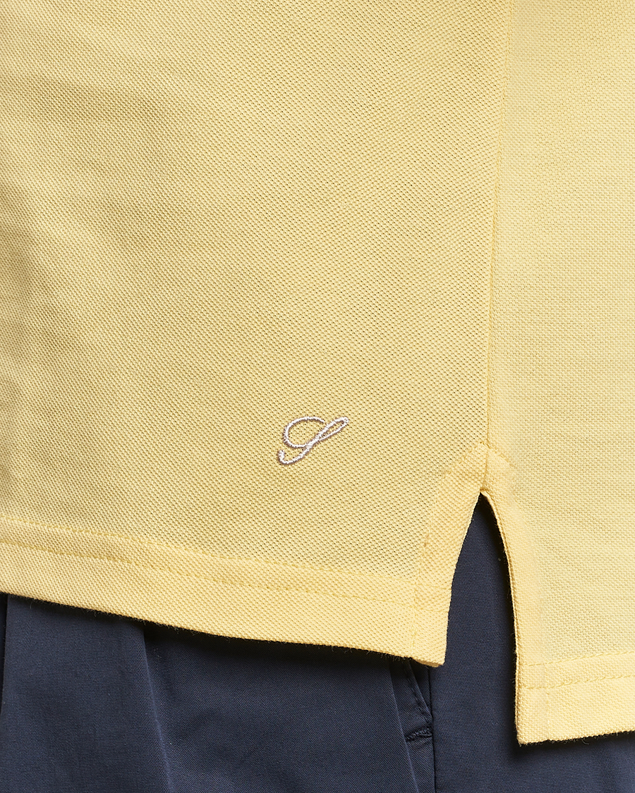 Herr | Pikéer | Stenströms | Organic Cotton Piquet Polo Shirt Yellow