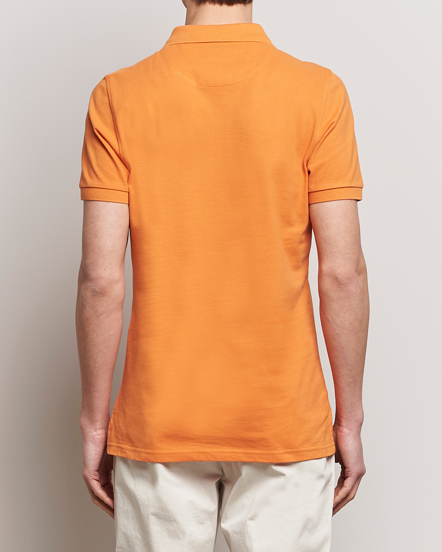 Herr | Pikéer | Stenströms | Organic Cotton Piquet Polo Shirt Orange