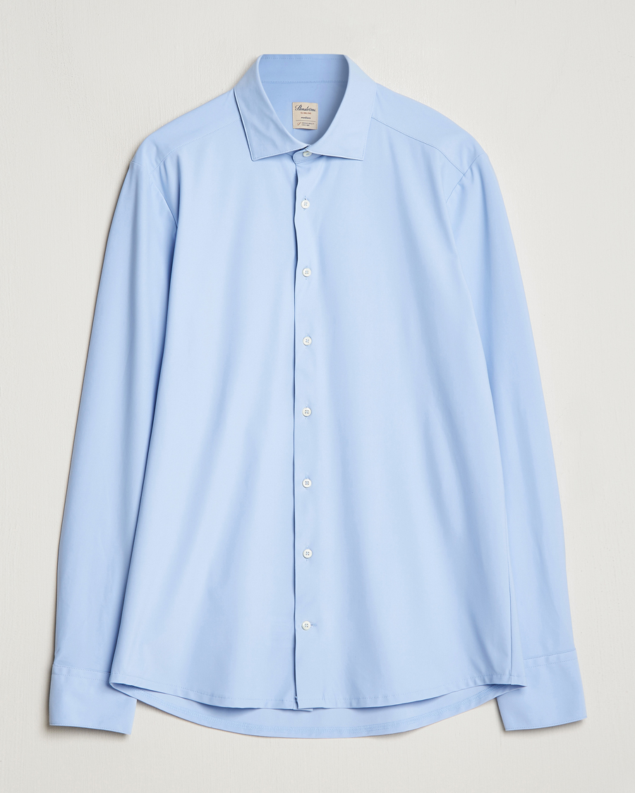 Herr | Skjortor | Stenströms | Slimline Cut Away 4-Way Stretch Shirt Light Blue