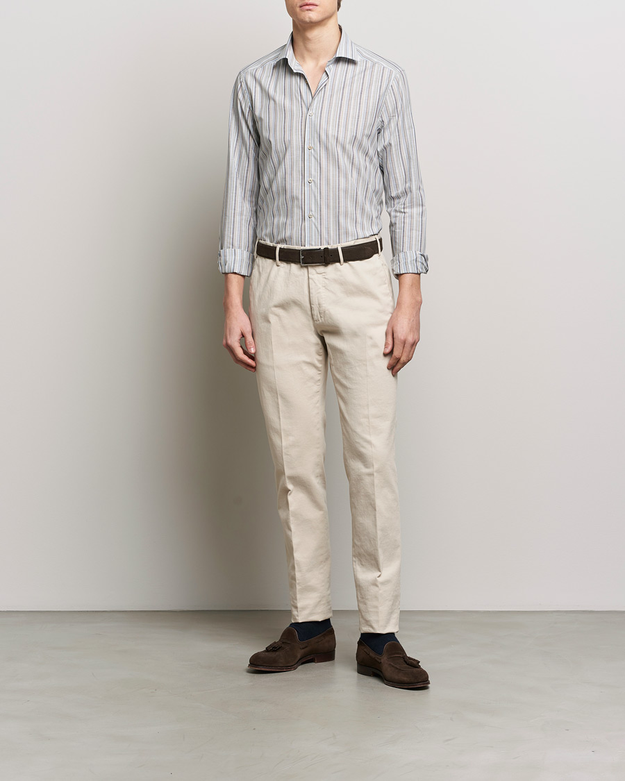 Herre |  | Stenströms | Slimline Multi Stripe Cut Away Shirt Multi