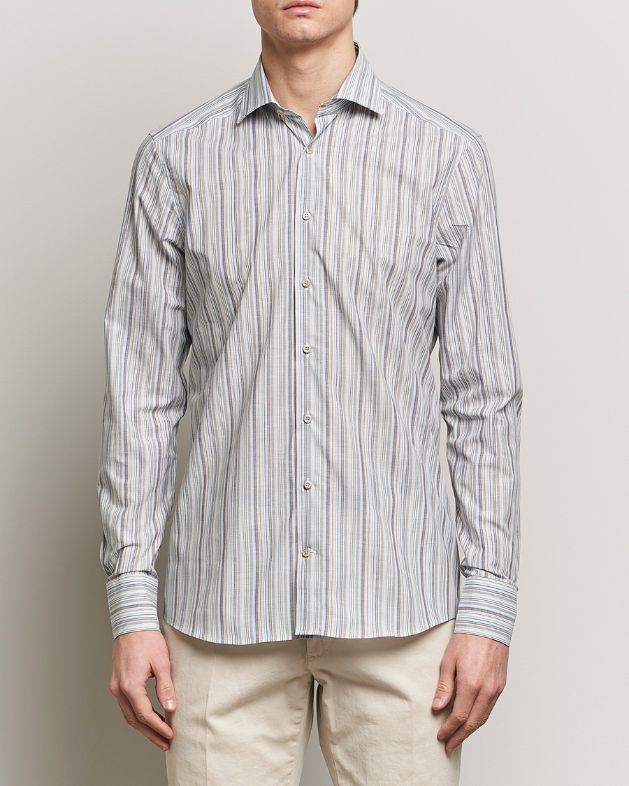 Herr |  | Stenströms | Slimline Multi Stripe Cut Away Shirt Multi