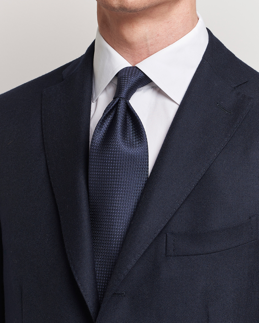 Herre | Assesoarer | Stenströms | Silk Grenadine Tie Navy