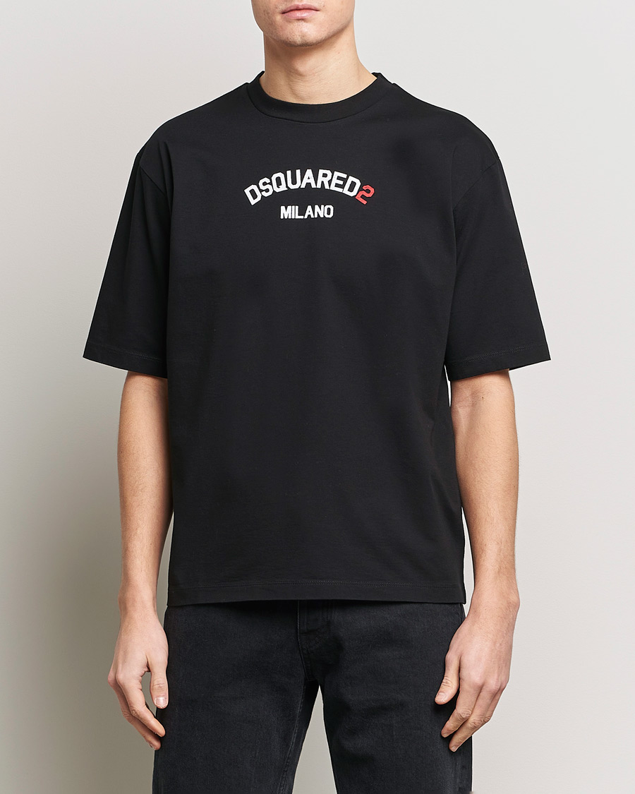 Herre |  | Dsquared2 | Loose Fit Crew Neck T-Shirt Black