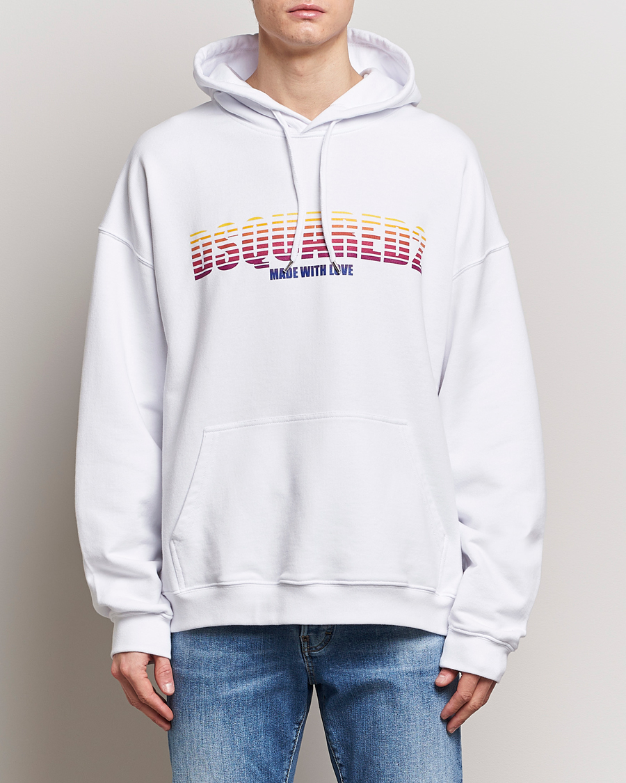 Herr | Realisation | Dsquared2 | Loose Fit Hoodie White