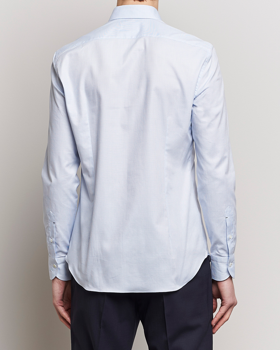 Herr | Skjortor | Mazzarelli | Soft Cotton Cut Away Shirt Light Blue