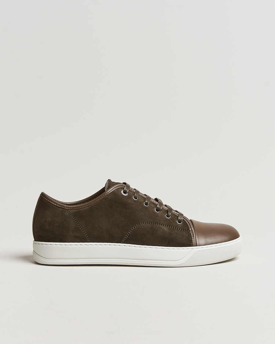 Herr | Lanvin Nappa Cap Toe Sneaker Khaki | Lanvin | Nappa Cap Toe Sneaker Khaki