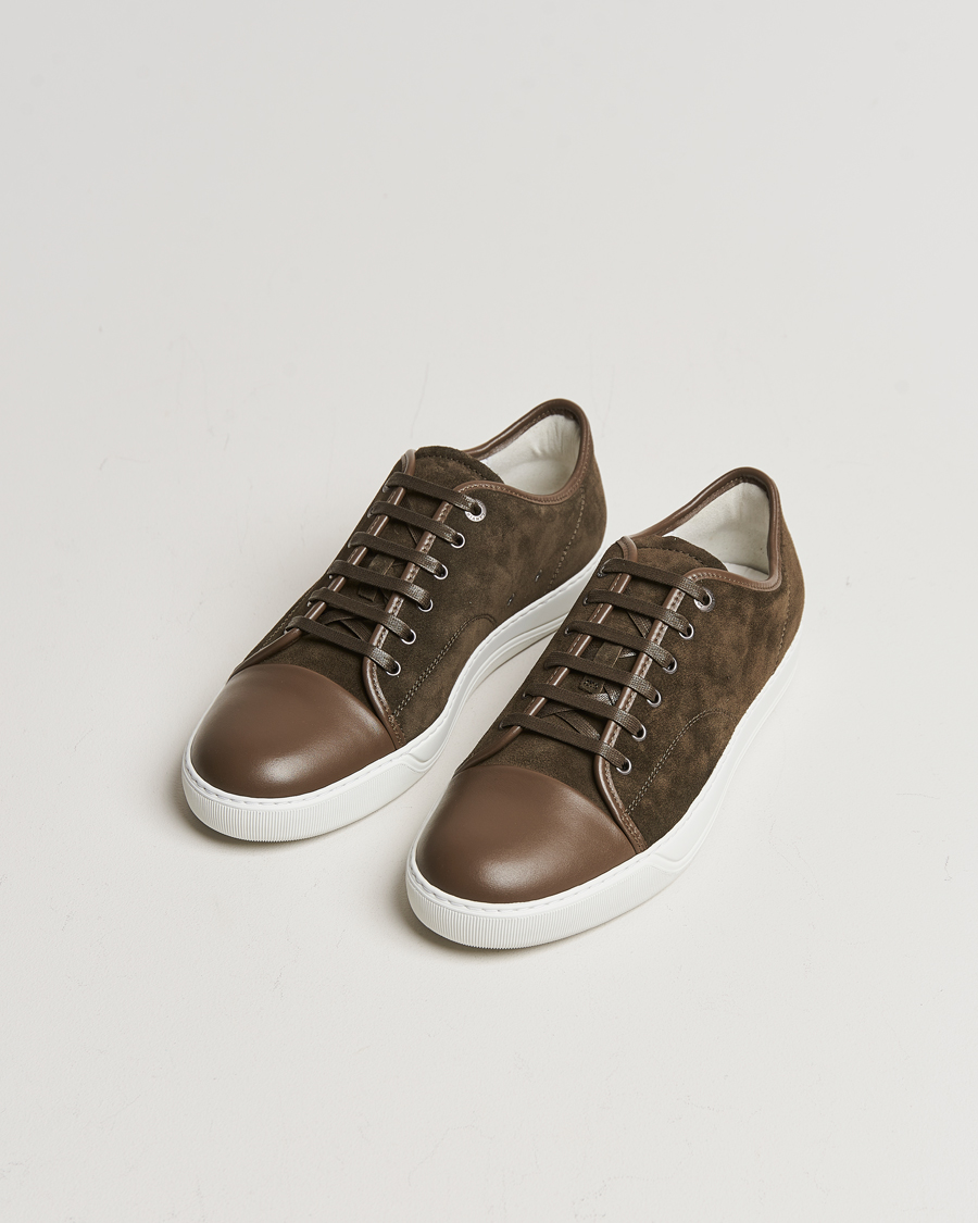 Herr | Lanvin Nappa Cap Toe Sneaker Khaki | Lanvin | Nappa Cap Toe Sneaker Khaki
