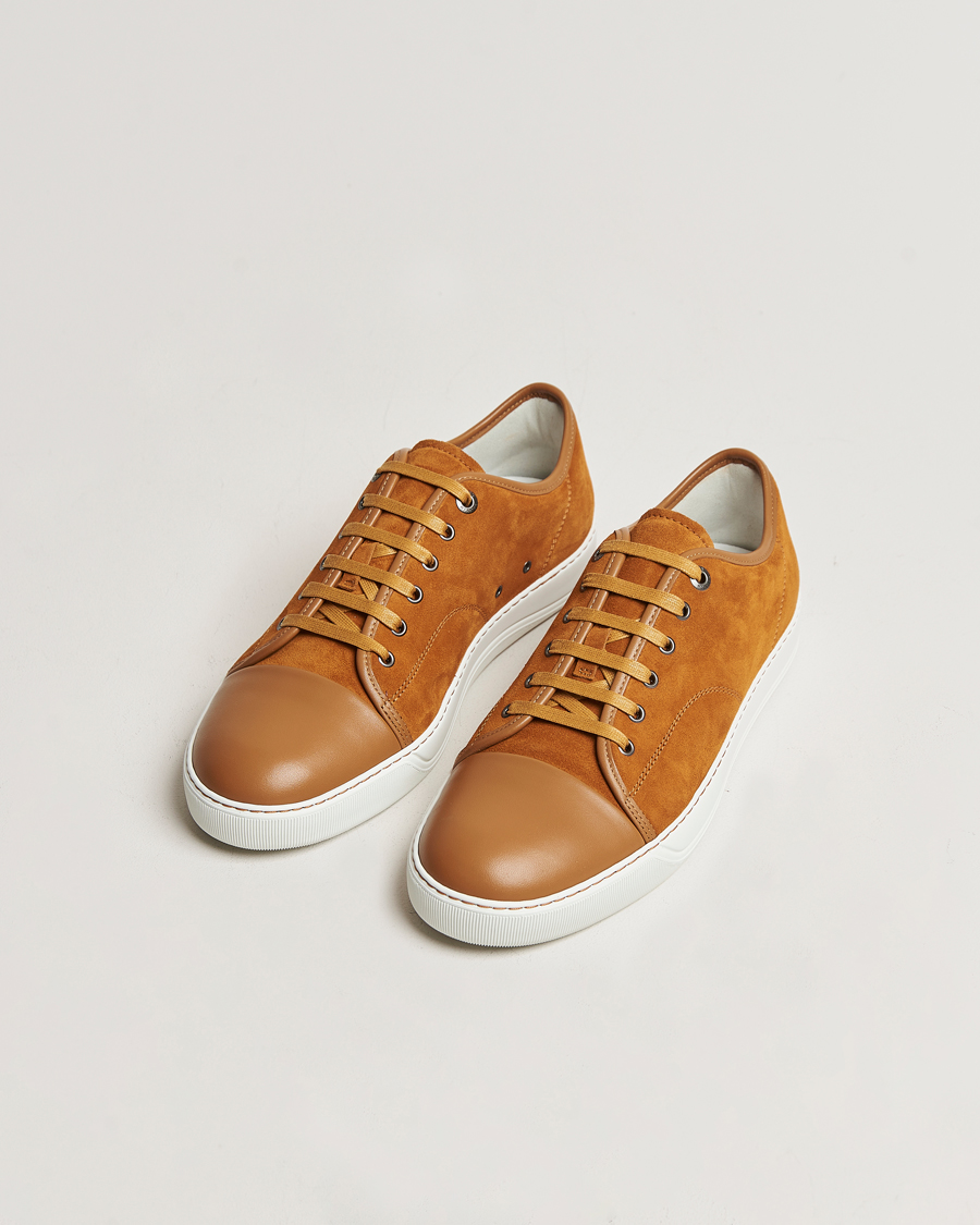 Herre |  | Lanvin | Nappa Cap Toe Sneaker Brown