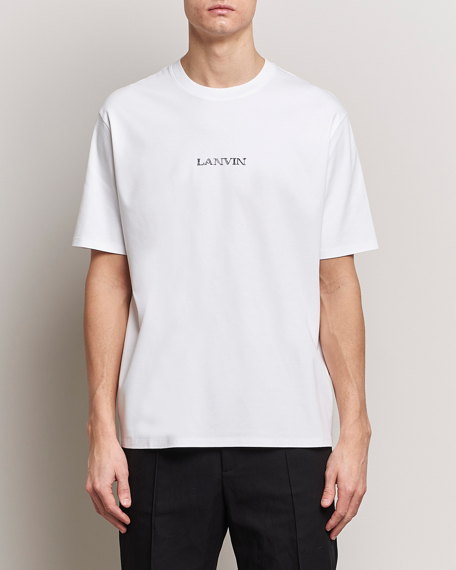 Herr | Vita t-shirts | Lanvin | Embroidered Logo T-Shirt White