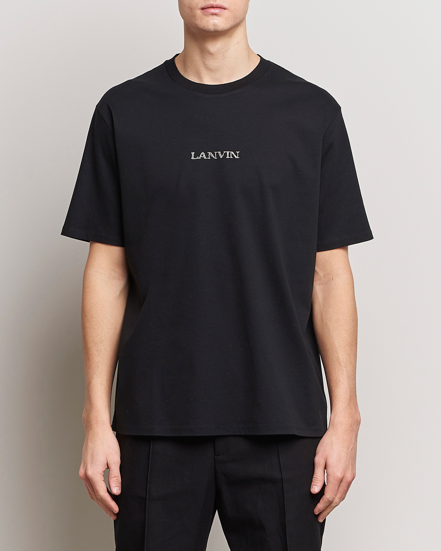 Herr | Lanvin | Lanvin | Embroidered Logo T-Shirt Black