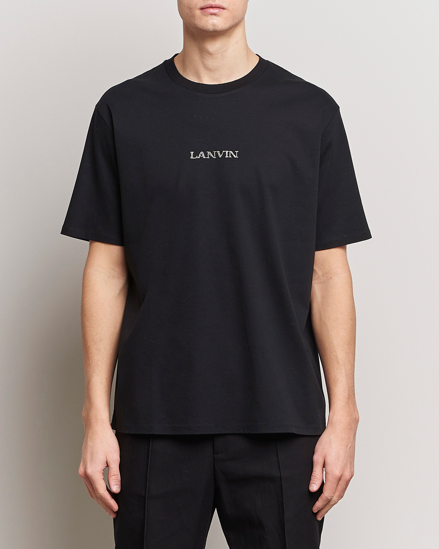 Herr | Svarta t-shirts | Lanvin | Embroidered Logo T-Shirt Black