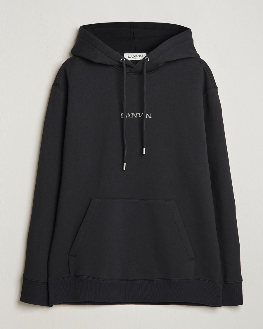 Herr | Tröjor | Lanvin | Embroidered Logo Hoodie Black