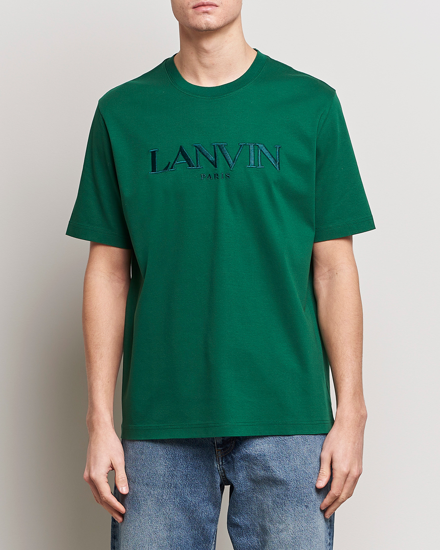 Herr | Kortärmade t-shirts | Lanvin | Paris Classic Logo T-Shirt Bottle Green