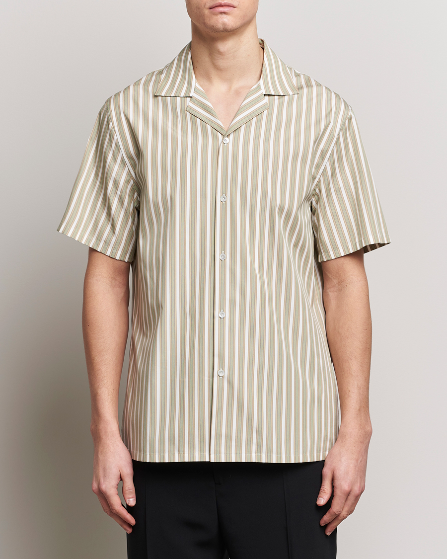 Herr | Kortärmade skjortor | Lanvin | Short Sleeve Camp Shirt Green