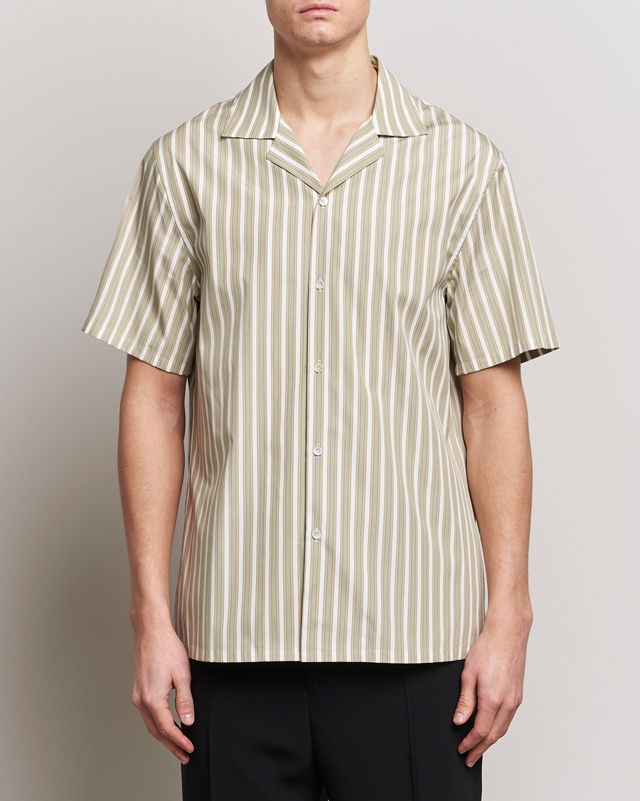 Herr | Casual | Lanvin | Short Sleeve Camp Shirt Green