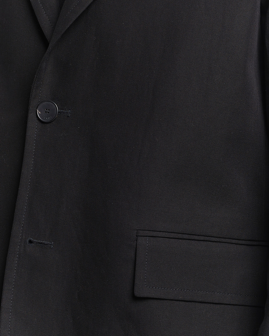 Herr | Kavajer | Lanvin | Deconstructed Cotton/Linen Blazer Black