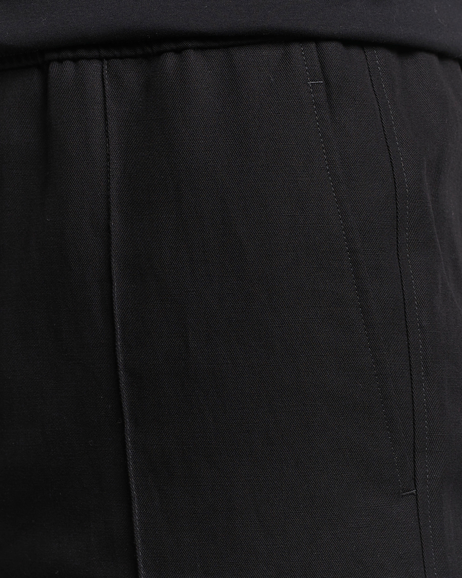 Herr | Byxor | Lanvin | Cotton/Linen Drawstring Trousers Black