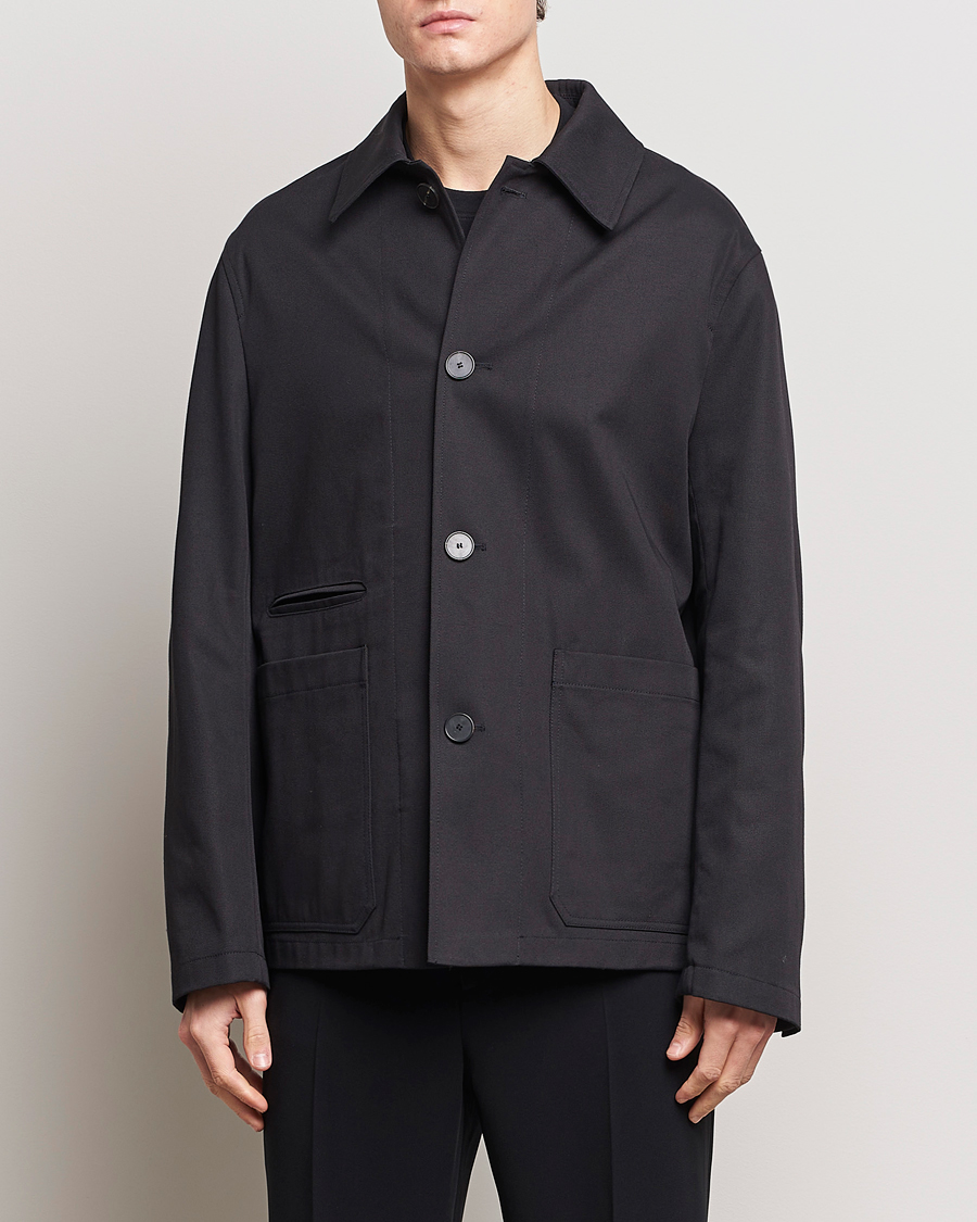 Herr | 40% rea | Lanvin | Cotton Work Jacket Black