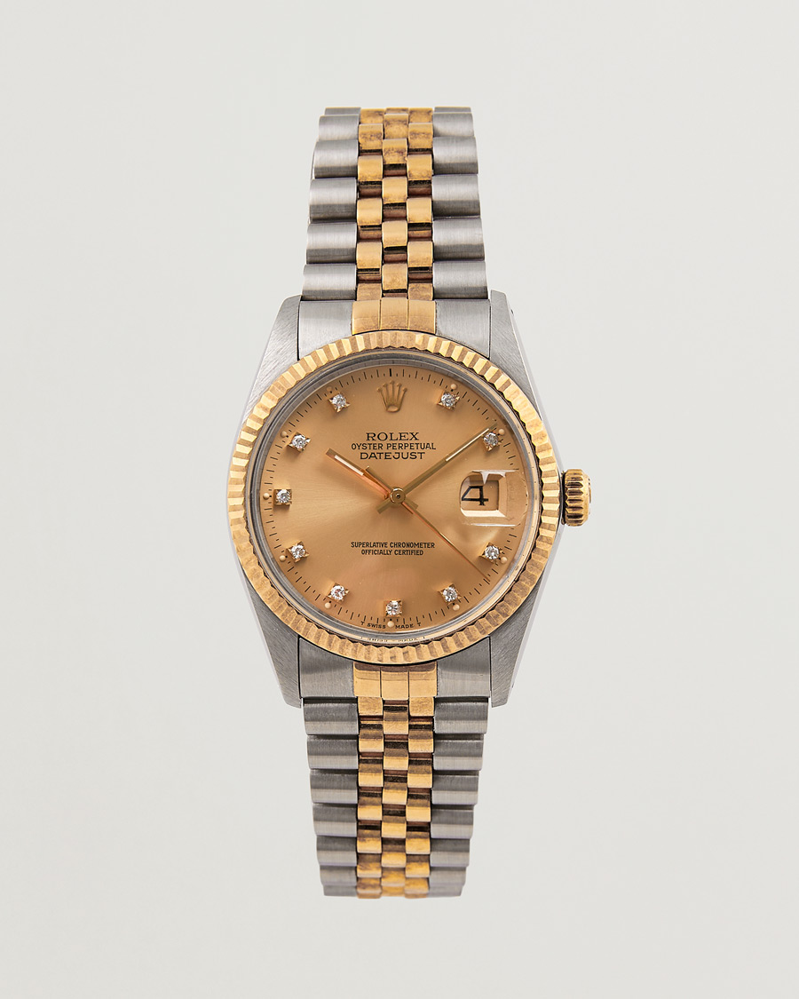 Herr | Rolex Pre-Owned Datejust 16013 Diamond Dial Silver | Rolex Pre-Owned | Datejust 16013 Diamond Dial Silver
