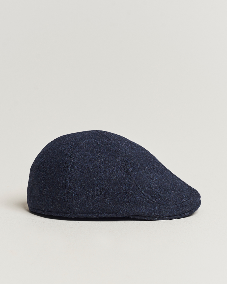 Herr | Hattar & kepsar | Wigéns | Pub Cap Melton Wool Blue Melange
