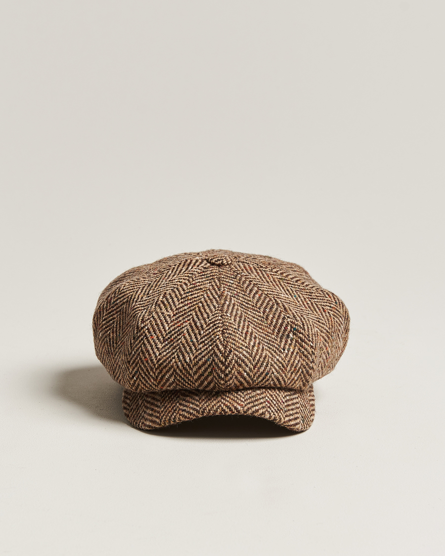 Herr | Hattar & kepsar | Wigéns | Newsboy Retro Donegal Wool Light Brown