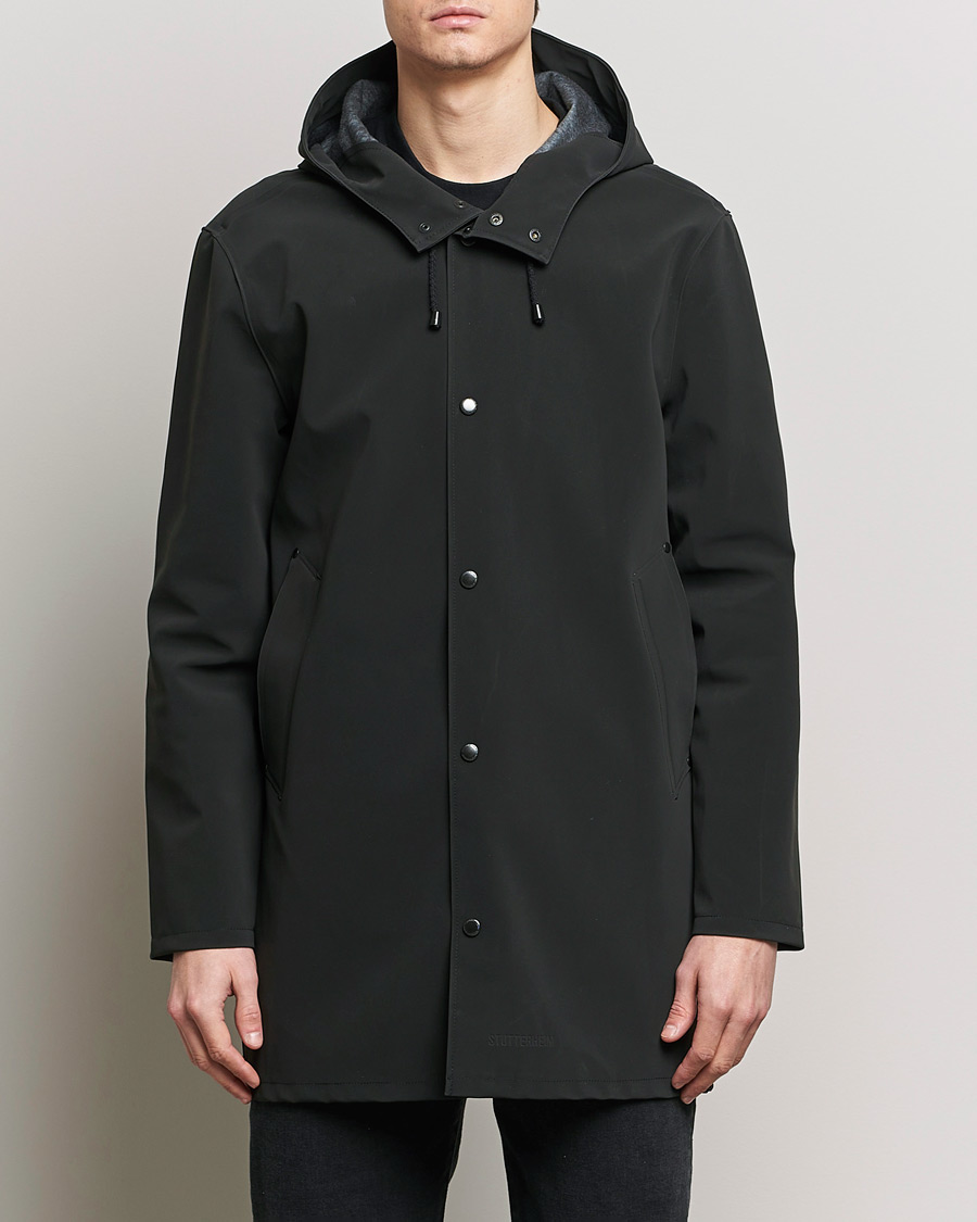 Herr | Jackor | Stutterheim | Stockholm Raincoat Suede Black