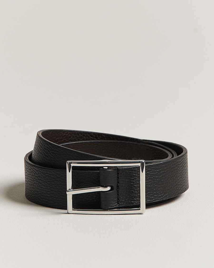 Herr | Anderson's Reversible Grained Leather Belt 3 cm Black/Brown | Anderson's | Reversible Grained Leather Belt 3 cm Black/Brown