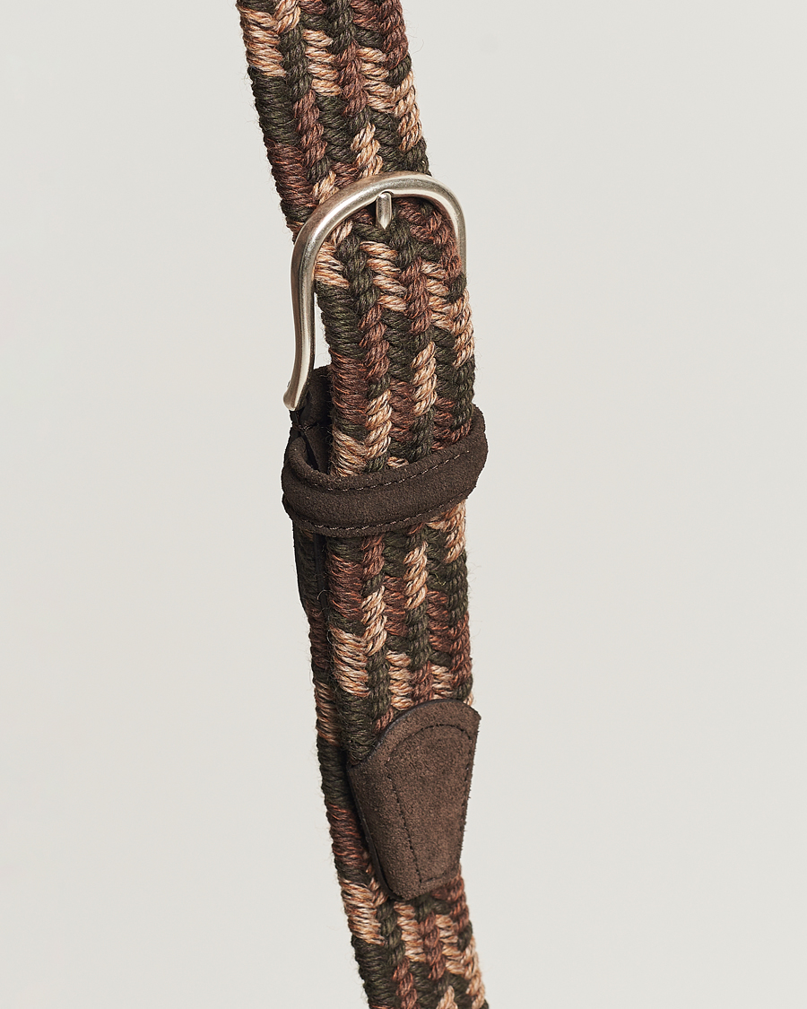 Herr | Anderson's Braided Wool Belt Dark Brown | Anderson's | Braided Wool Belt Dark Brown