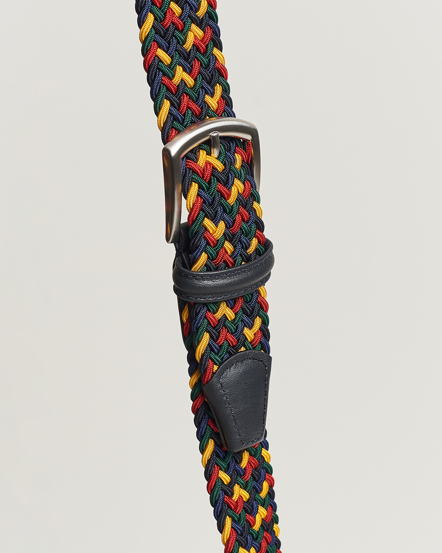 Herr | Anderson's Stretch Woven 3,5 cm Belt Ivy Multi | Anderson's | Stretch Woven 3,5 cm Belt Ivy Multi