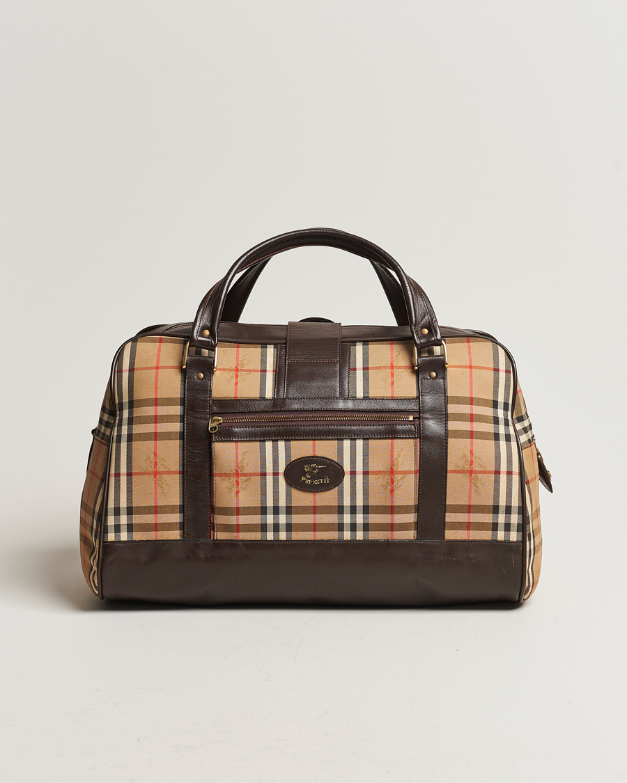 Herr | Burberry Pre-Owned Carry On Travel Bag Haymarket Check | Burberry Pre-Owned | Carry On Travel Bag Haymarket Check