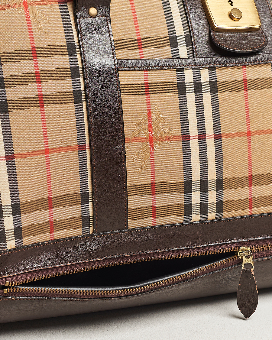 Herr | Burberry Pre-Owned Carry On Travel Bag Haymarket Check | Burberry Pre-Owned | Carry On Travel Bag Haymarket Check