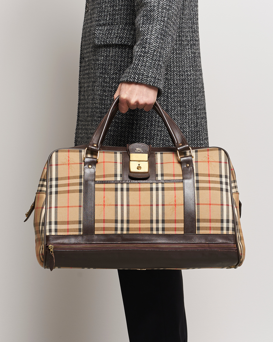 Herr | Burberry Pre-Owned Carry On Travel Bag Haymarket Check | Burberry Pre-Owned | Carry On Travel Bag Haymarket Check